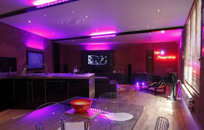Club with ambient lighting