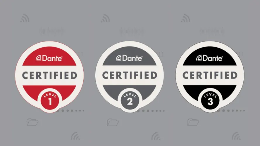 Dante Certificates Level 1, 2, and 3 obtained by AICONNEX