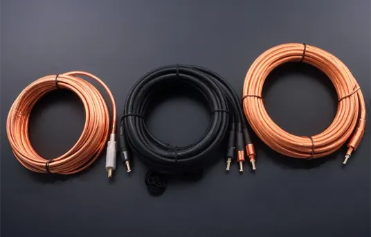 Pure copper audio cable coils for outdoor use, ideal for high-quality sound installations