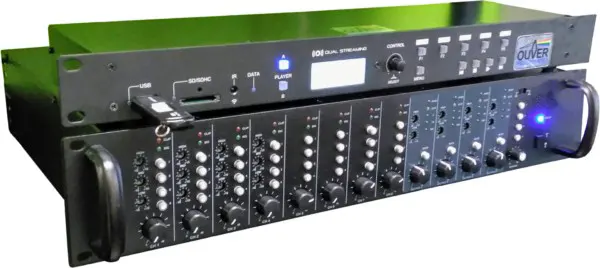 PA system for schools that includes a programmable music scheduler